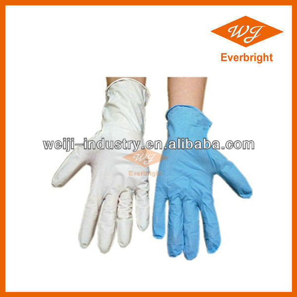 AQL 1.5 Powder Free White Nitrile Gloves For Examination for cleanhouse workshop hospital use Examination,Laboratory