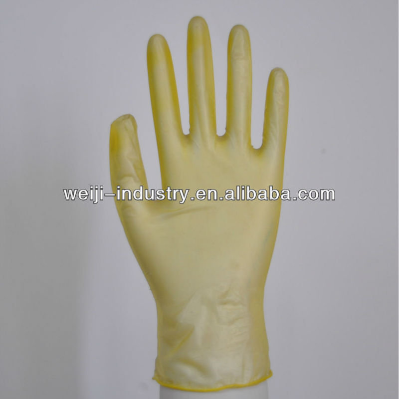 Yellow Nitrile Gloves,approved by CE,FDA for industrial service