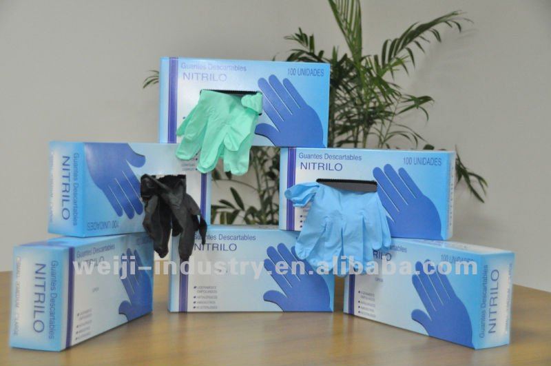 FDA,CE,ISO approved AQL1.5,2.5,4.0 nitrile examination gloves for medical,dental,food,industrial service