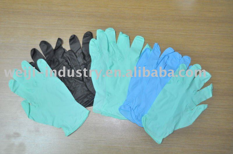 blue nitrile gloves