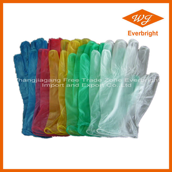 Powdered & Powder Free Colored Vinyl CE Approved Glove/Vinyl Glove