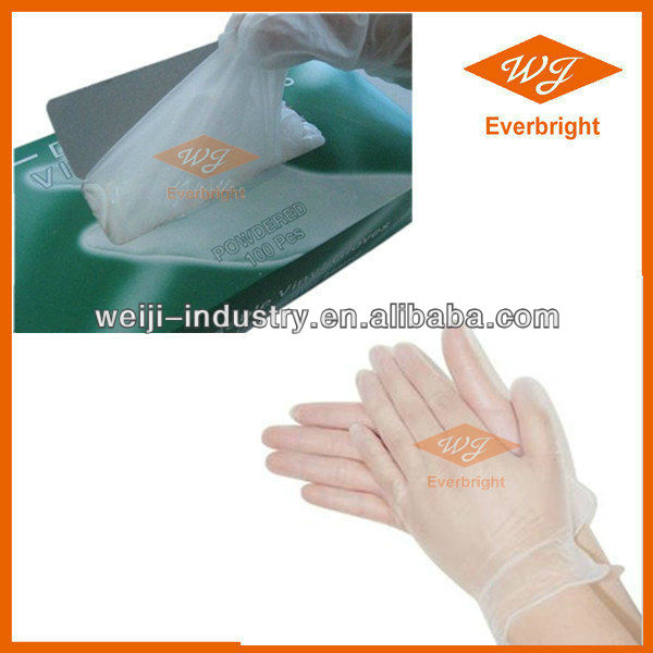 CE ISO FDA Certification Standard Vinyl Powdered Glove