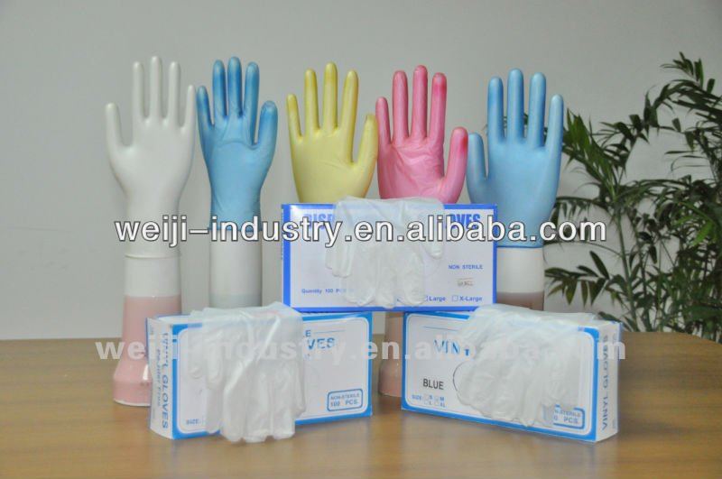 2013 hot sales type vinyl hand gloves for cleanroon/lab / hospital /medical