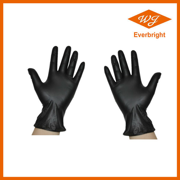 FDA, CE, ISO Approved Black vinyl gloves / vinyl sterile surgical gloves /black surgical gloves