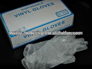 2013 clear medical examination gloves vinyl for cleanroon/lab / hospital /medical