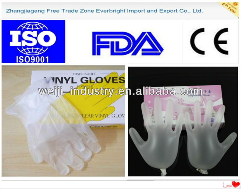 FDA, CE, ISO approved Powdered/Powder Free Stretch Vinyl Gloves