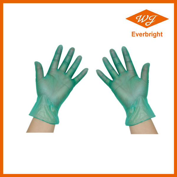 FDA, CE, ISO approved Disposable Green Vinyl Gloves