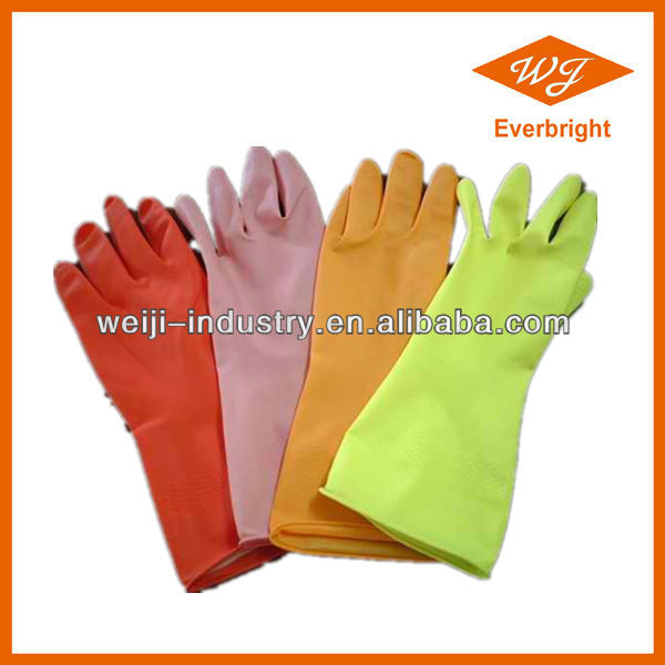 Household Latex Rubber Gloves Sprayed Latex Rubber Gloves