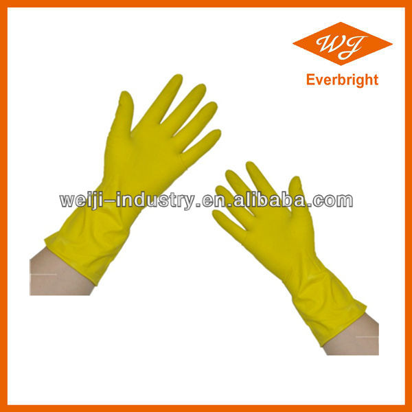 Colorful Dip Flocklined Latex Kitchen gloves/ Latex household gloves/ With CE mark