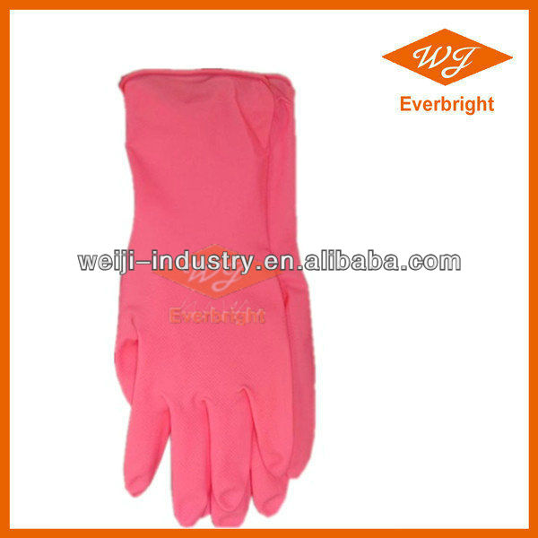 Spray Flock Lined High Quality Household Latex Glove
