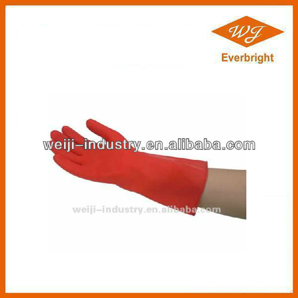 Nature Latex flocking liner rubber household cleaning glove