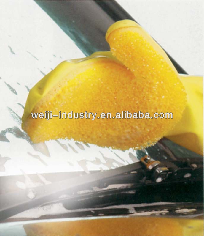 Polyester-filter -sponge cleaning gloves used in light industry/agricultal approved CE/ISO
