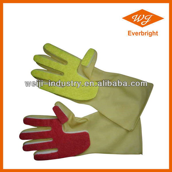 Hot sale of all colors latex sponge household gloves