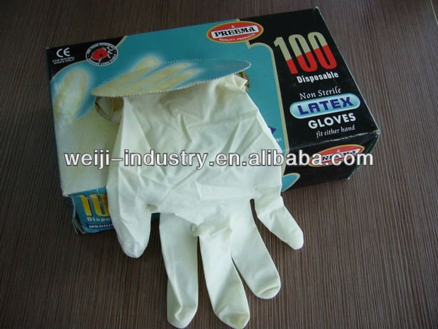 FDA/CE/ sterile protected blue latex gloves with high-quality medical Hospital Dental Medical Operation