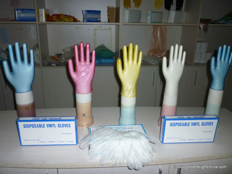 colored latex gloves