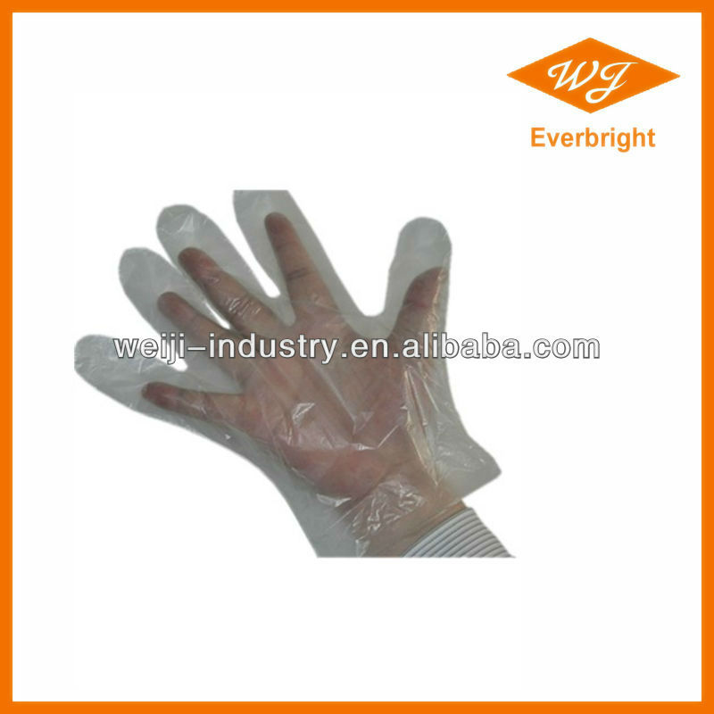 HDPE/LDPE Disposable Whte /Blue/Green PE Gloves