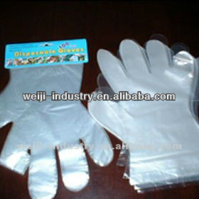 High -quality !HDPE/LDPE embossed disposable protective sterile hair PE glove for barbershop