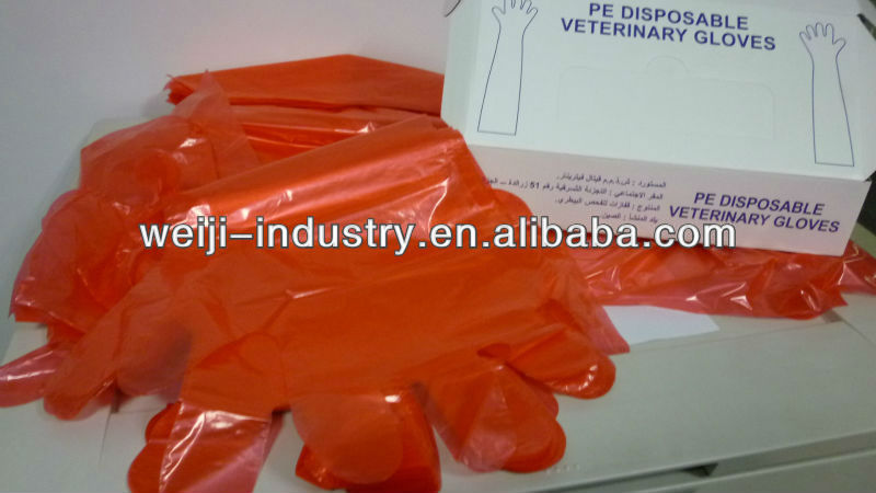 Hot selling !HDPE/LDPE embossed Good quality pe disposable glove food grade